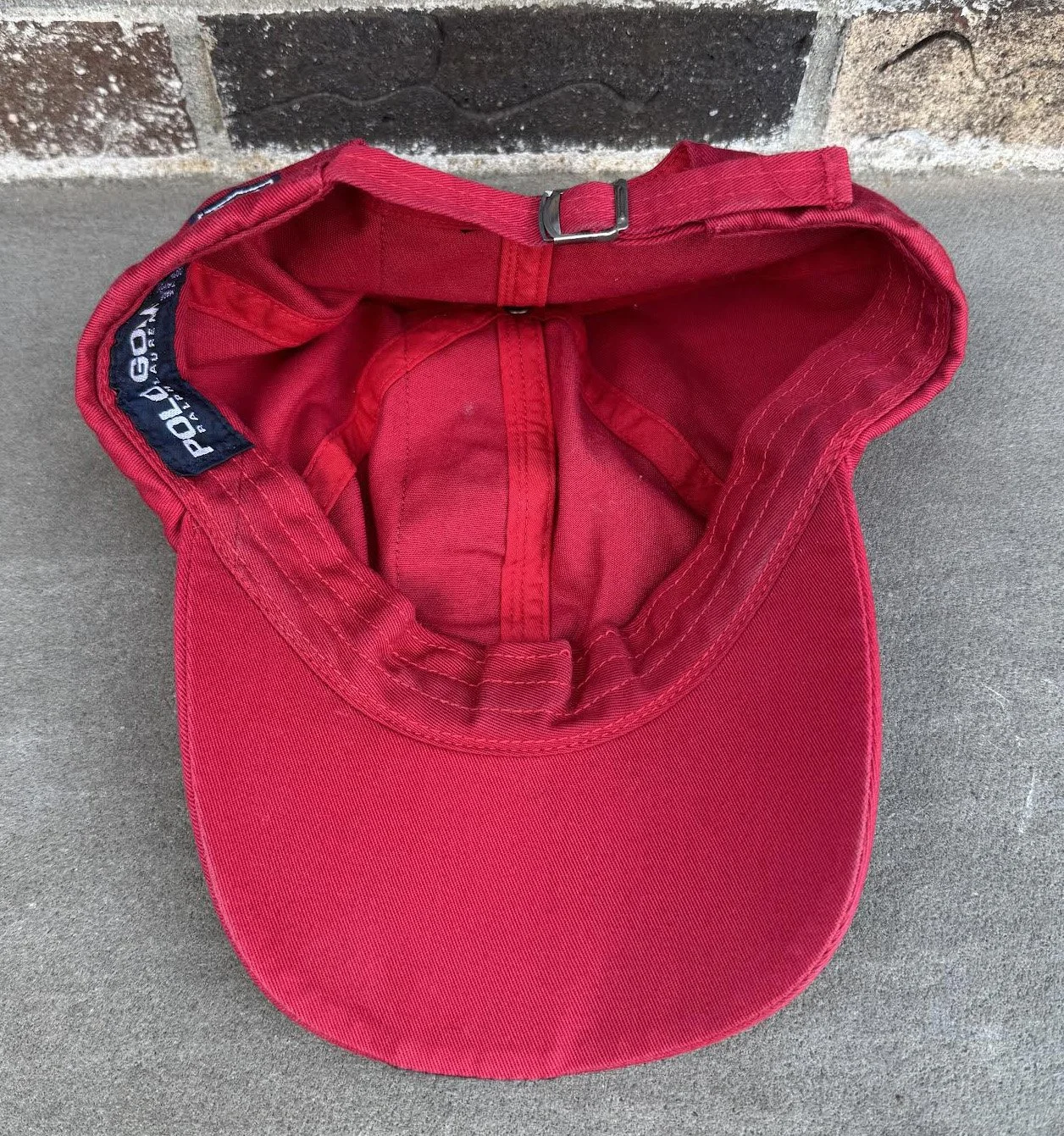 Vintage Polo Ralph Lauren Golf Red / Black Hat — RootsBK